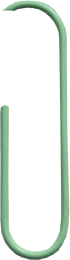 Teal Paperclip Cutout